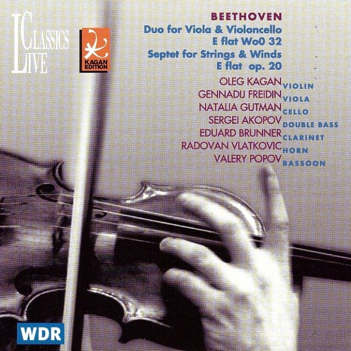 Vol.XXVI: Beethoven, Duet for Viola & Cello WoO32, Septet op.20*