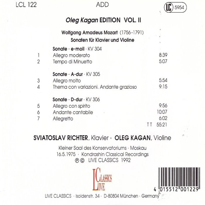 Vol.II: Mozart, Violin Sonatas KV304, 305, 306 - Image 2
