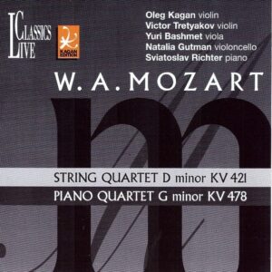 Vol.XXI: Mozart, String Quartet KV 421*, Piano Quartet KV478