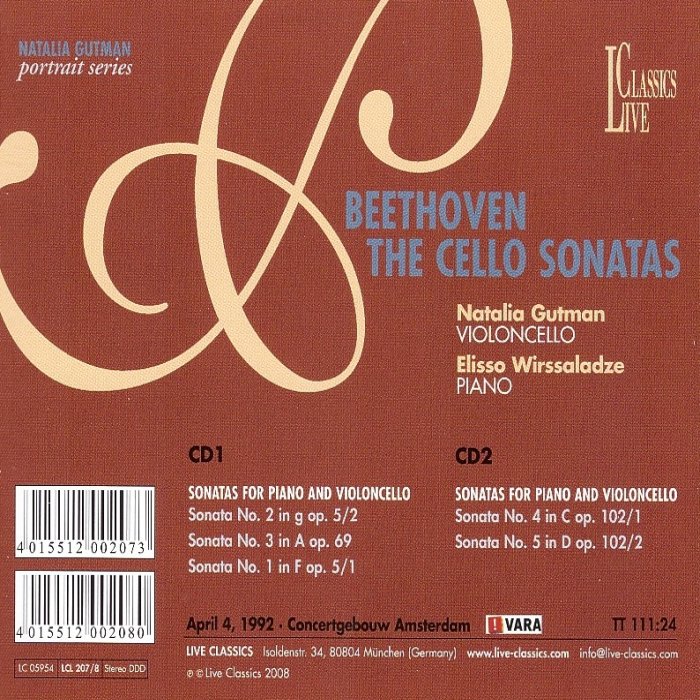 Vol.VI/VII: Beethoven, Complete Cello Sonatas - Image 2